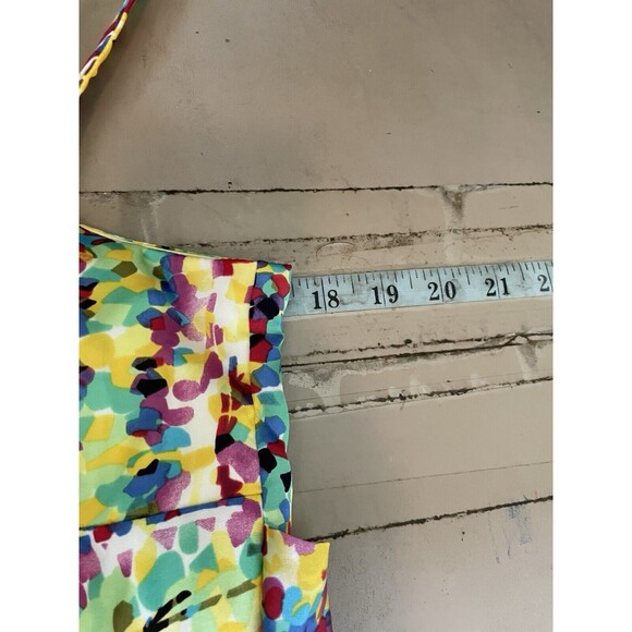 dress barn dress size 10 A Line Multicolored Tie Back MIDI  Free Shipping - Picture 2 of 6